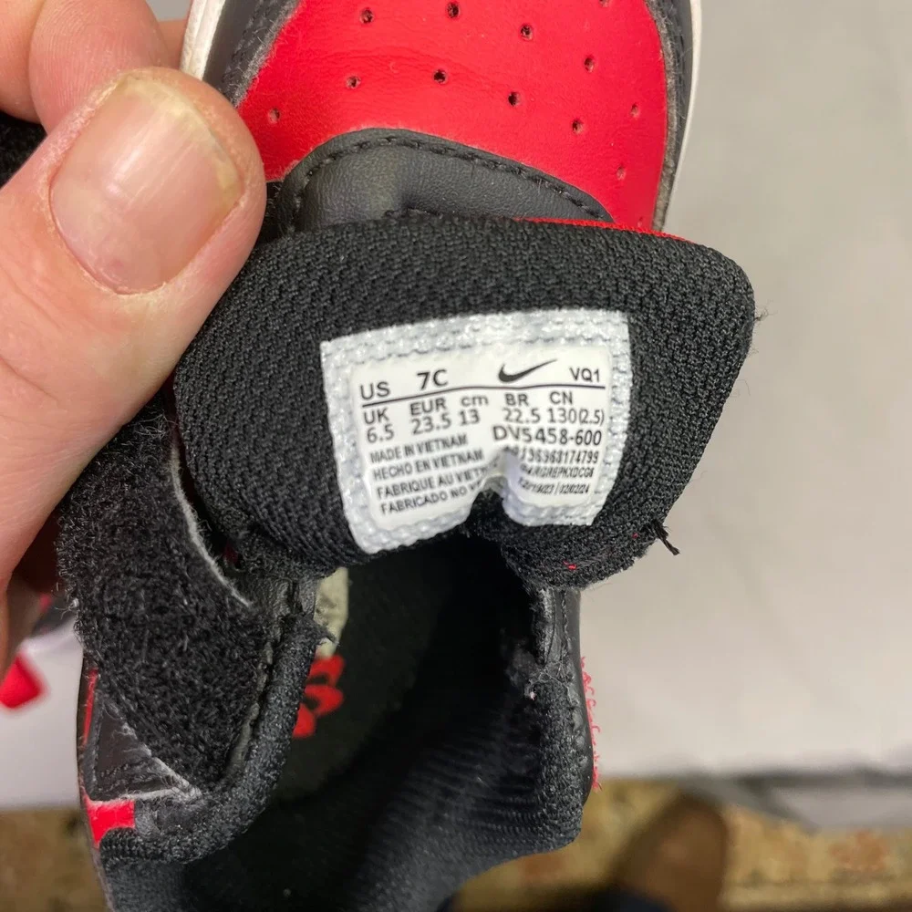 Nike Court Borough Low 2 Toddler Shoes‎ Red Black DV5458-600 Size 7C